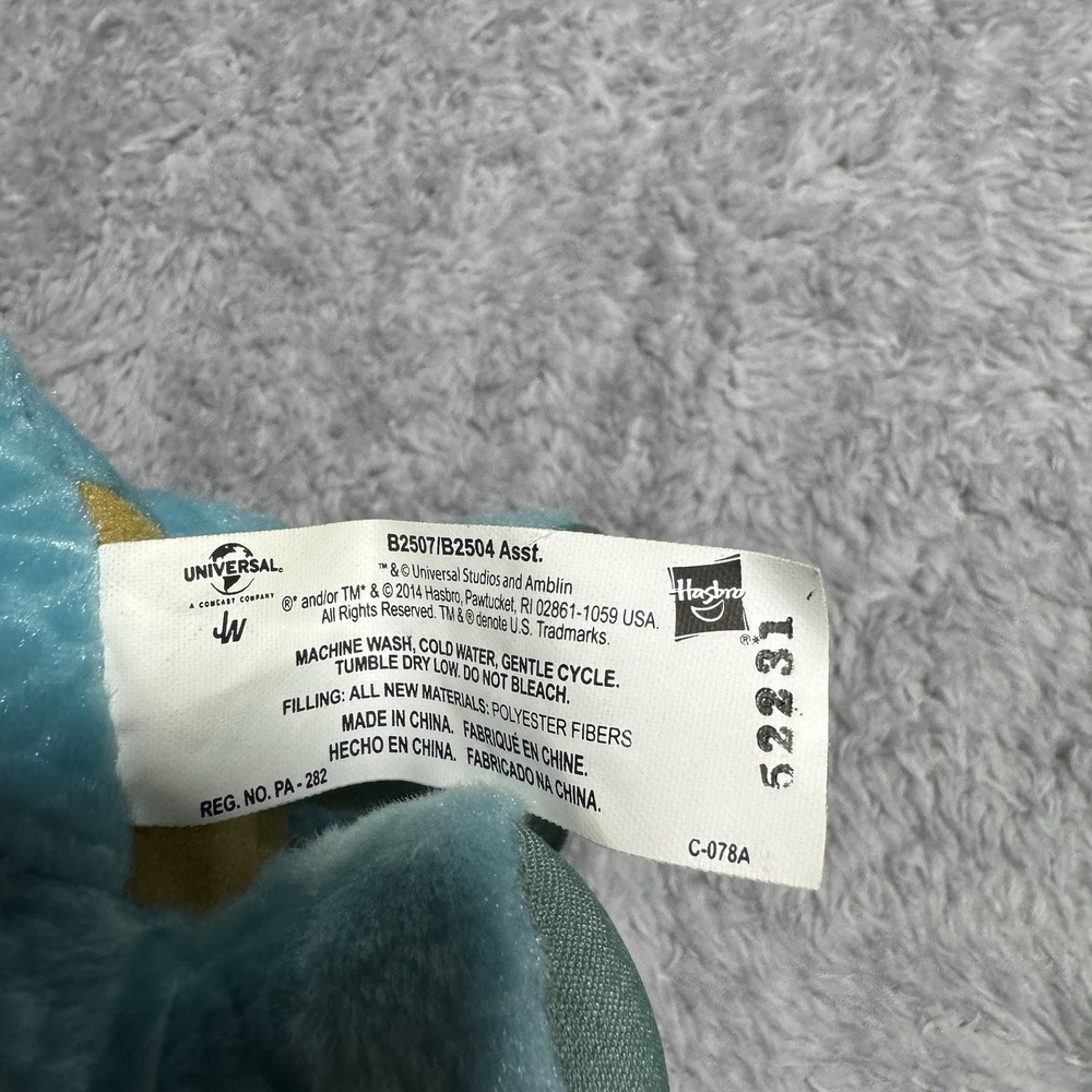 Hasbro Jurassic Park Dinosaur Plush Blue Triceratops 7" Stuffed Animal Toy - Picture 6 of 6